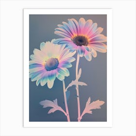 Iridescent Flower Oxeye Daisy 1 Art Print