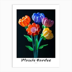 Bright Inflatable Flowers Poster Scabiosa 2 Art Print