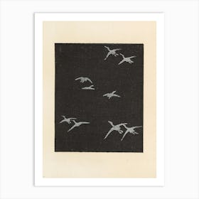 Japanese Ukiyo-E Birds In Flight 1 Art Print