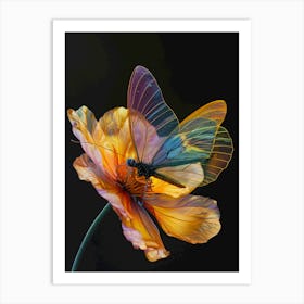 Butterfly On A Flower 1 Art Print