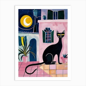 Cat On The Balcony 3 Art Print