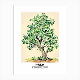 Palm Tree Storybook Illustration 3 Poster Art Print