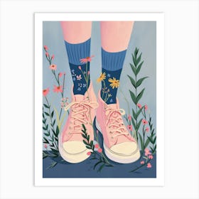 Spring Flowers And Sneakers 8 Art Print