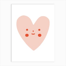 Cute Kawaii Heart Playful Illustration Art Print