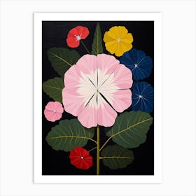 Phlox 3 Hilma Af Klint Inspired Flower Illustration Art Print