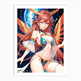 Sexy Anime Girl Painting (11) Art Print