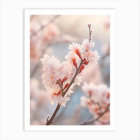 Frosty Botanical Chinese Witch Hazel 3 Art Print