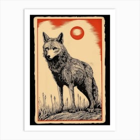 Steppe Wolf Tarot Card 1 Art Print