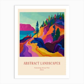 Colourful Abstract Pribaikalsky National Park Siberia 3 Poster Art Print