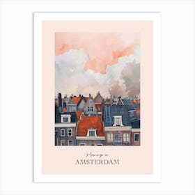 Mornings In Amsterdam Rooftops Morning Skyline 4 Art Print