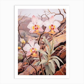 Monkey Orchid 1 Flower Painting Art Print