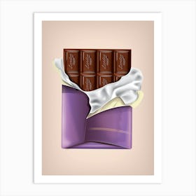 Chocolate Bar Vector Illustration Poster