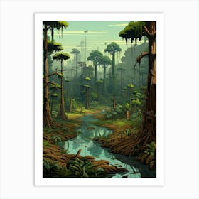 Congo Basin Pixel Art 3 Art Print