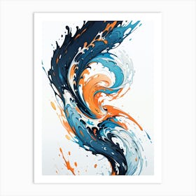 Abstract Water Splash Art Print