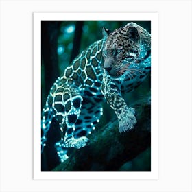 luminescent jaguar Art Print