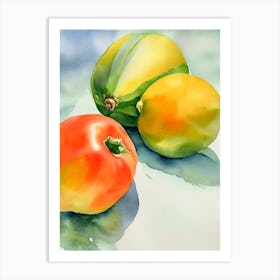 Jackfruit Italian Watercolour fruit Art Print