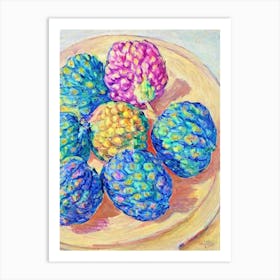 Custard Apple Vintage Sketch Fruit Art Print