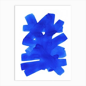 Superwatercolor Blue Art Print