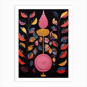 Celosia 1 Hilma Af Klint Inspired Flower Illustration Art Print