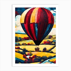 Country Beauty Hot Air Balloon Art Print