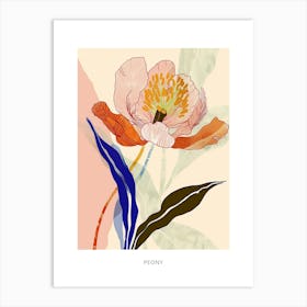 Colourful Flower Illustration Poster Peony 4 Art Print