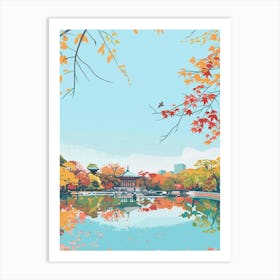 Ueno Park Tokyo 3 Colourful Illustration Art Print