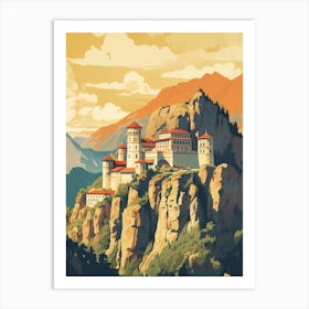 Sumela Monastery Art Deco 3 Art Print