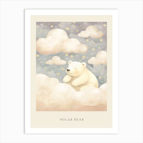 Sleeping Polar Bear 3 Nursery Poster Art Print