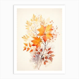 Cute Autumn Fall Scene 51 Art Print