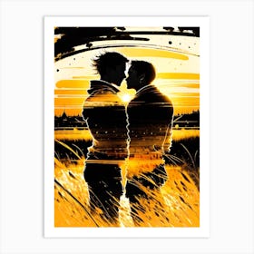 Kissing In The Sun 1 Art Print