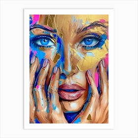 Woman With Blue Eyes 2 Art Print