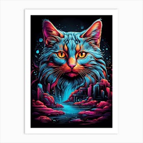 Cat In The City 1 Art Print