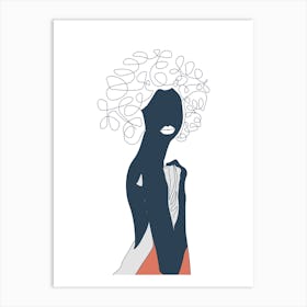 Afro Girl Art Print