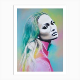 Jennifer Lopez 1 Colourful Illustration Art Print