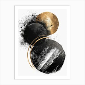 Black And Gold Abstract Painting 45 Art Print