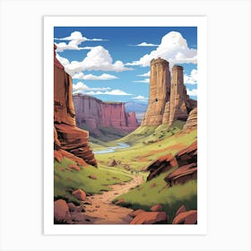 Golden Gate Highlands National Park Cartoon 3 Art Print