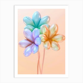 Dreamy Inflatable Flowers Love In A Mist Nigella 2 Art Print