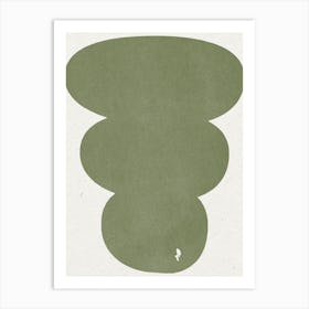 Green Paper Bio Minimalist Contemporary Art Print