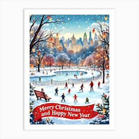 Merry Christmas And Happy New Year 14 Art Print