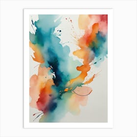 Watercolor Splash Canvas Print Art Print