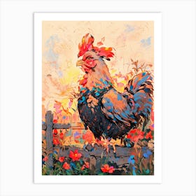 Rooster Painting Art Print