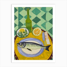 Mahi Mahi Italian Still Life Painting Art Print