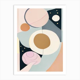 Libra Planet Musted Pastels Space Art Print