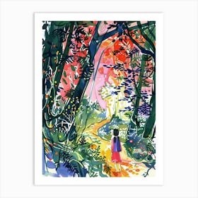 Girl In The Forest 1 Art Print