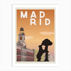 Madrid Plaza Del Sol Travel Poster Art Print