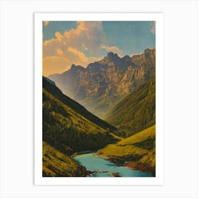 Réunion National Park 2 France Vintage Poster Art Print