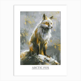 Arctic Fox Precisionist Illustration 3 Poster Art Print