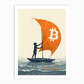 Bitcoin Sailboat Art Print