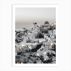 Evening In Oia, Santorini 1 Art Print