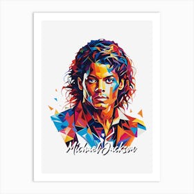 Michael Jackson 01 Portrait Music Icon Style WPAP Pop Art Art Print